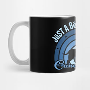 Funy Quote Just A Boy Who Loves A cane corso Blue 80s Retro Vintage Sunset Gift IdeA for boys Mug